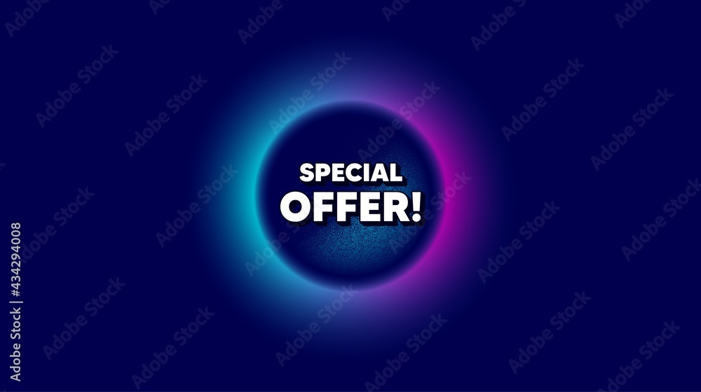 Special offer symbol. Abstract neon background with dotwork shape. Sale sign. Advertising Discounts symbol. Offer neon banner. Special offer badge. Space background with abstract planet. Vector Special offer symbol. Abstract neon background with dotwork shape. Sale sign. Advertising Discounts symbol. Offer neon banner. Special offer badge. Space background with abstract planet. Vector