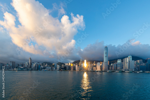 Victoria Harbour View at Morning  Hong Kong