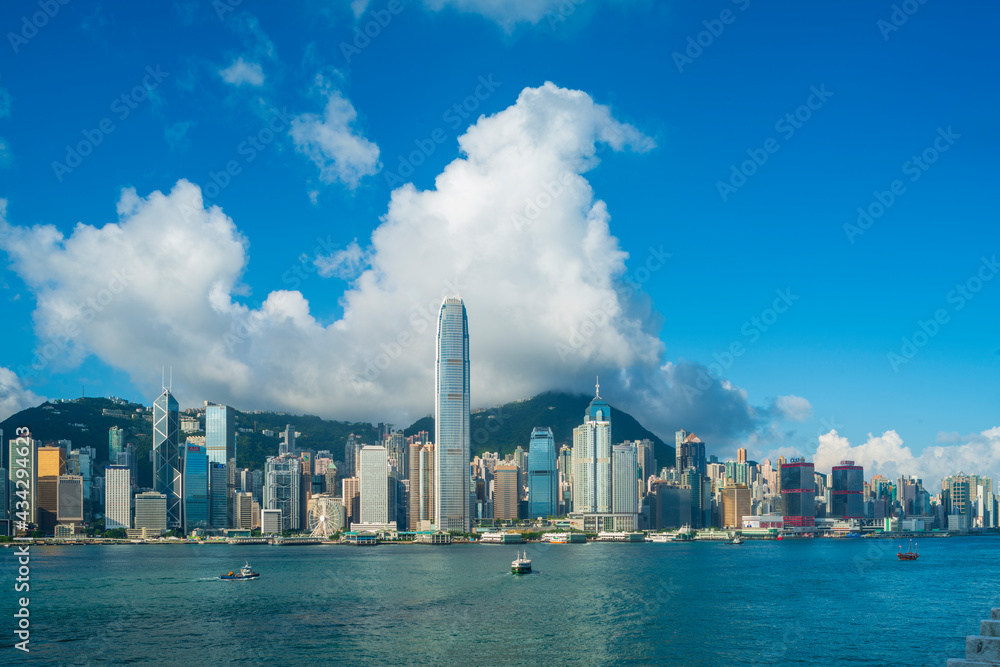 Victoria Harbour View at Morning, Hong Kong