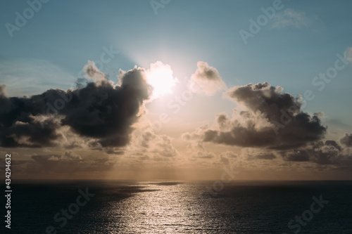 A beautiful sunset over the sea in Ireland