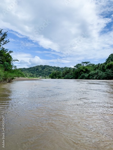 View of Saddang river in South Sulawesi, Indonesia.