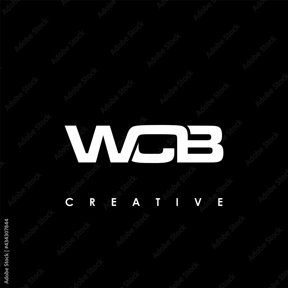 WCB Letter Initial Logo Design Template Vector Illustration