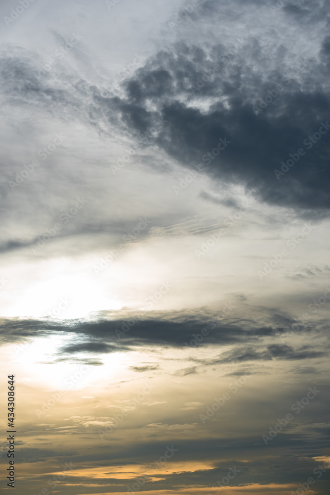 Evening sky with dark clouds Evening sky with dark clouds