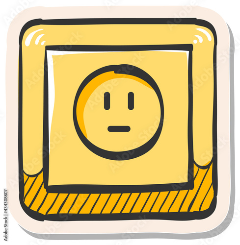 Hand drawn sticker style icon Protected electric outlet