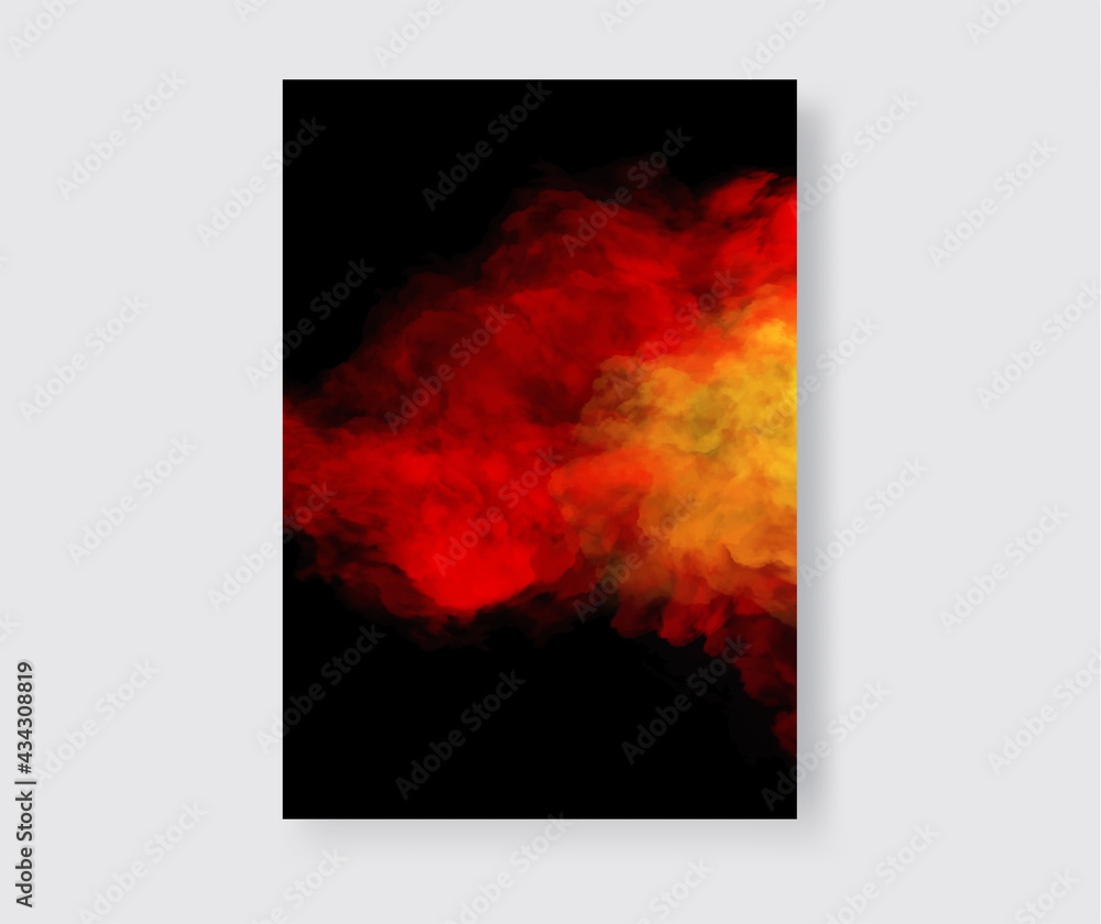 Naklejka premium Color Splash banner. Background of smoke paint.