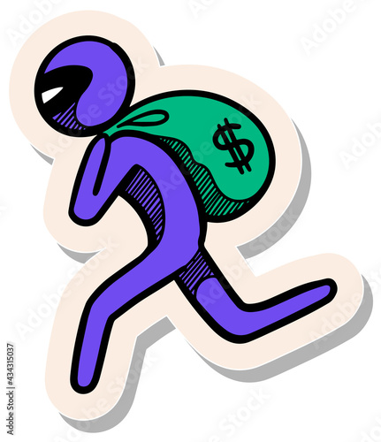 Hand drawn sticker style Icon vector illustration