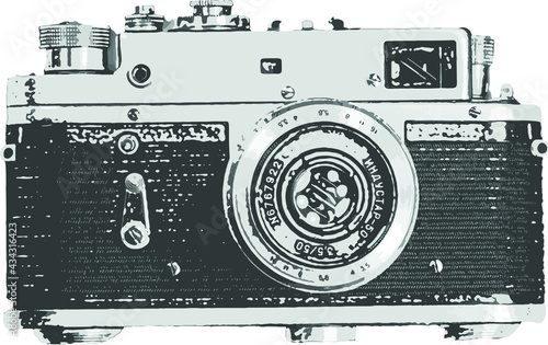 vintage camera sketch