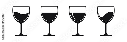 Wine glass icon vector isolated