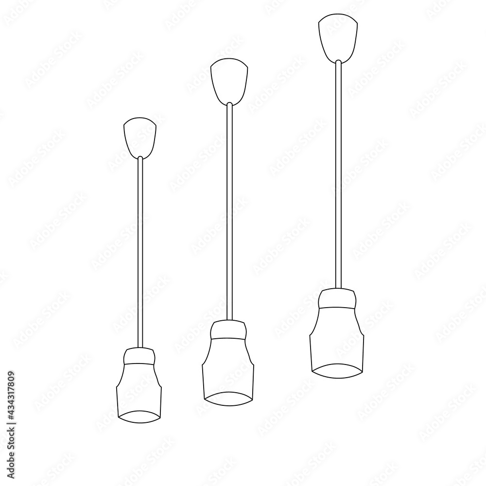 lamps, chandelier, sketch vector, isolated lamps, chandelier, sketch vector, isolated