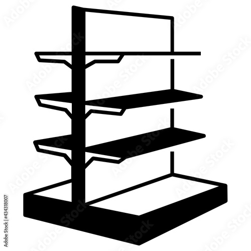 Gridwall Panels Concept Vector Icon Design, Retail Shop Equipment Symbol, Supermarket fixtures Sign, Grocery Store Supplies Stock illustration