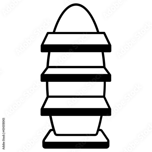 Display shelves Egg Shape Concept Vector Icon Design, Retail Shop Equipment Symbol, Supermarket fixtures Sign, Grocery Store Supplies Stock illustration
