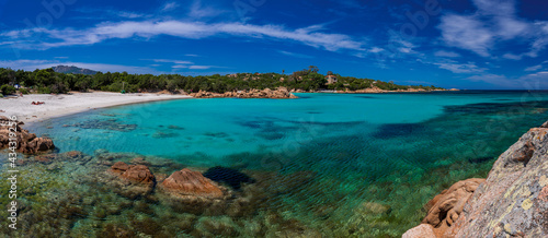 Emerald sea in the beach of Capriccioli  Costa Smeralda  Olbia  Arzachena - Sardinia