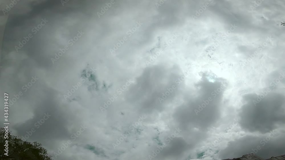 view of the cloudy sky while diving the car view of the cloudy sky while diving the car