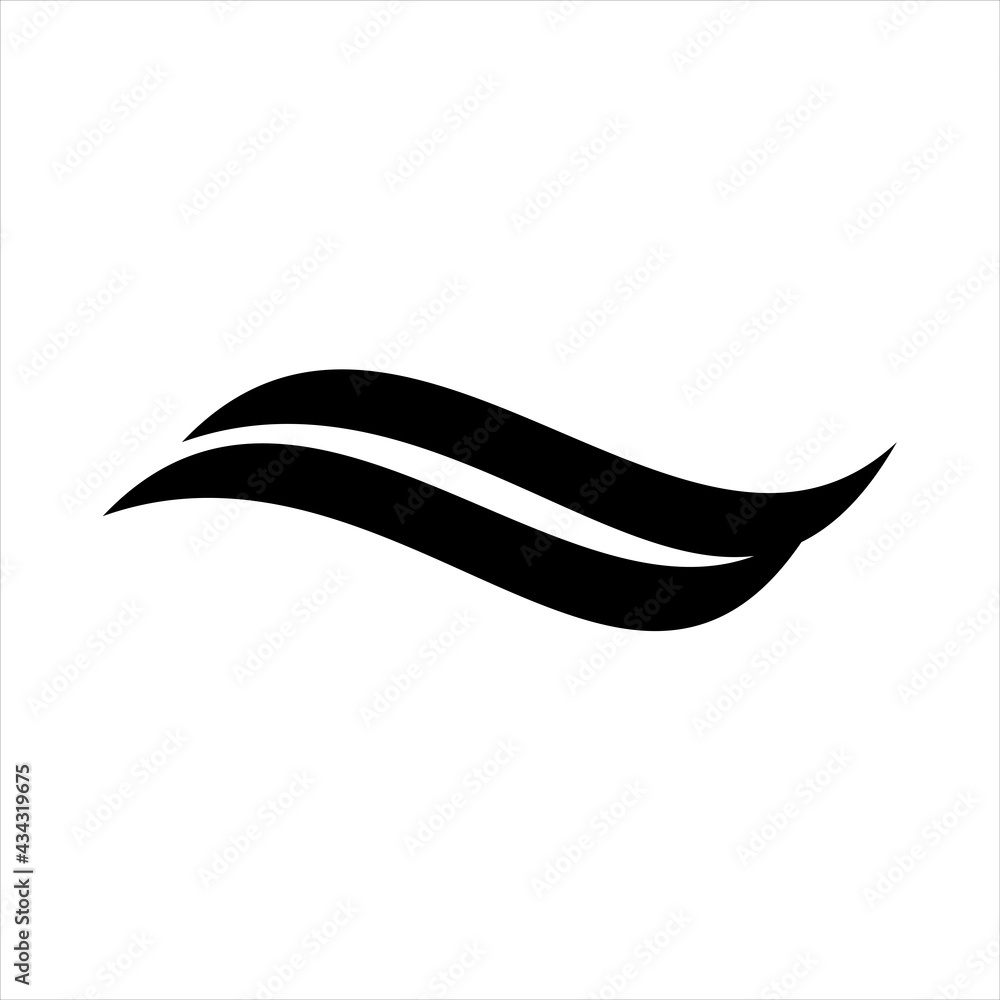 Set Wave Swoosh Logo Template vector Set Wave Swoosh Logo Template vector