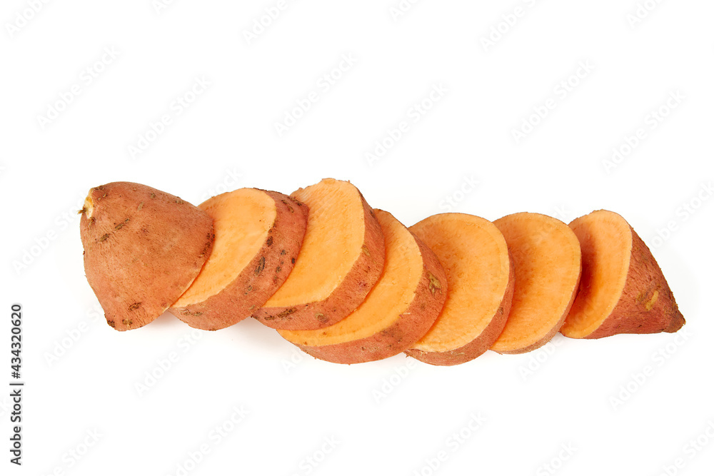 sweet potato isolated on white background sweet potato isolated on white background