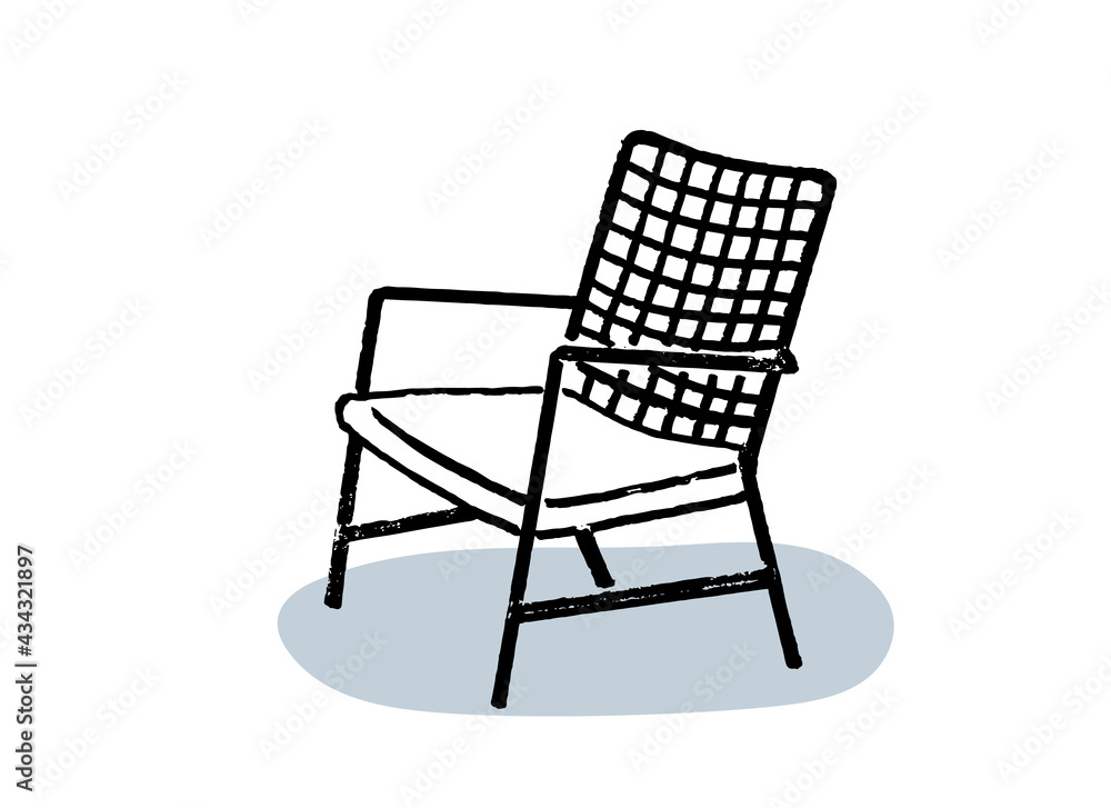 インテリアの手描きイラスト 椅子のイラスト Stock Vector Adobe Stock