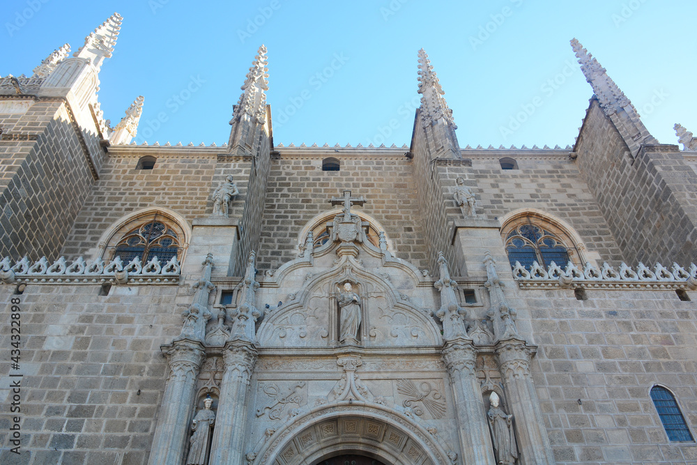 Toledo, Spain - October 29, 2020: San Juan de Los Reyes monastery in old town
