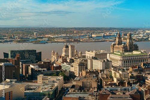 Liverpool skyline rooftop view