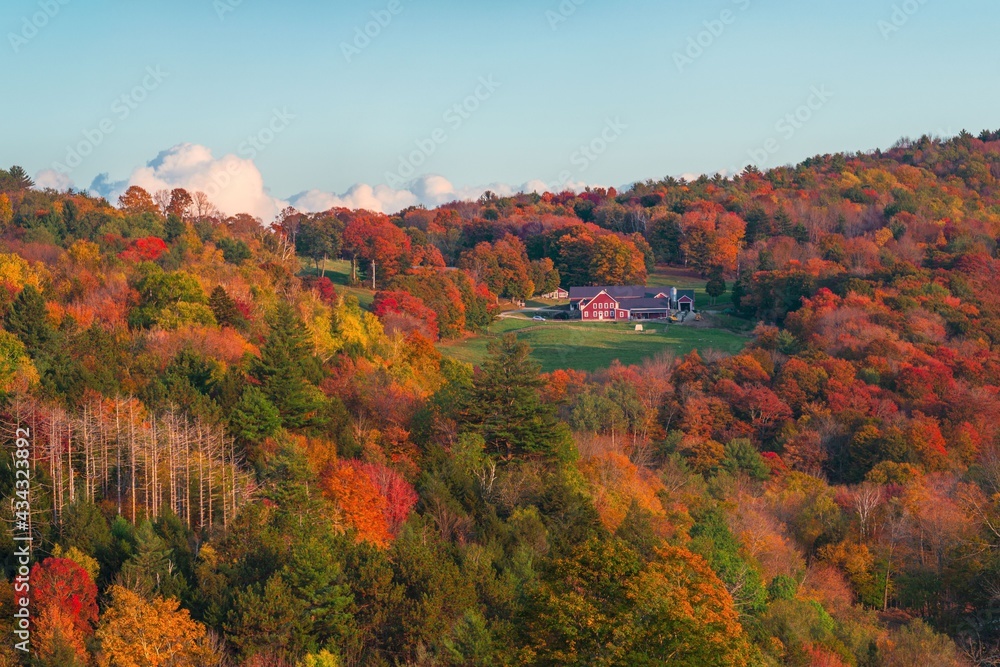 Beautiful Fall colors farm house