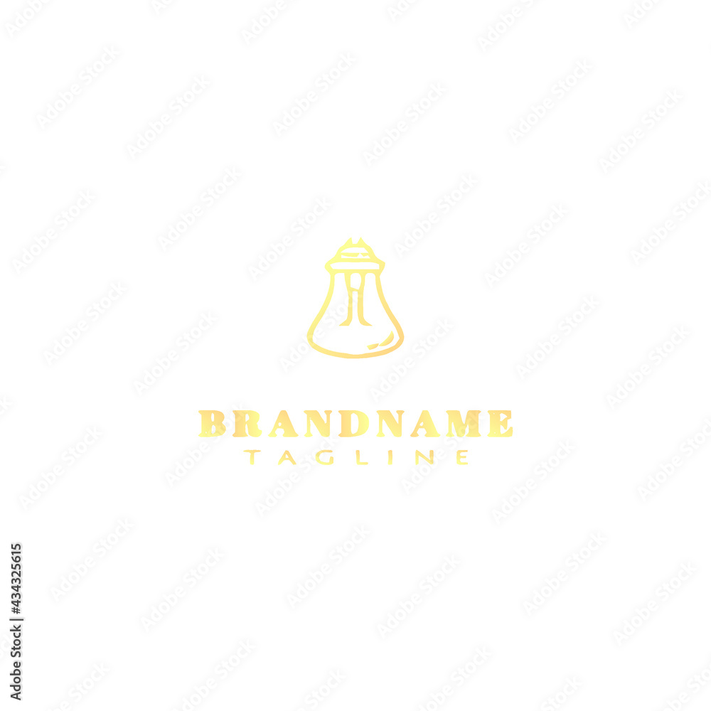 Naklejka premium light or lamp logo cartoon icon design template vector illustration
