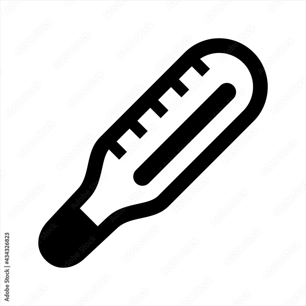 Thermometer icon, vector and glyph Thermometer icon, vector and glyph
