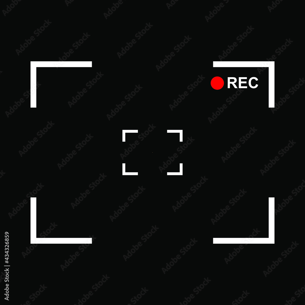 Camera frame viewfinder screen of video recorder digital display.for web, media, application. Vector illustration EPS10 Camera frame viewfinder screen of video recorder digital display.for web, media, application. Vector illustration EPS10