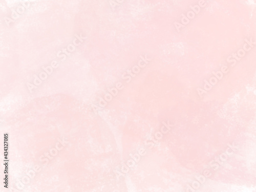 優しいピンク色の壁紙、春のイメージ、滲みのある水彩画