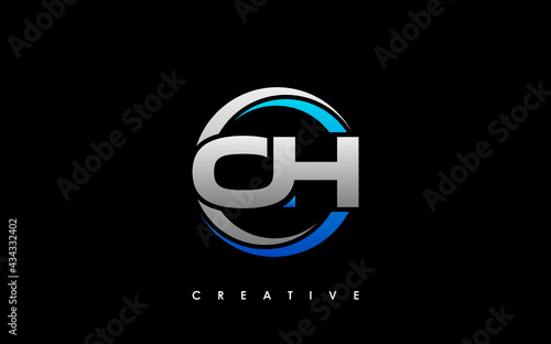 OH Letter Initial Logo Design Template Vector Illustration