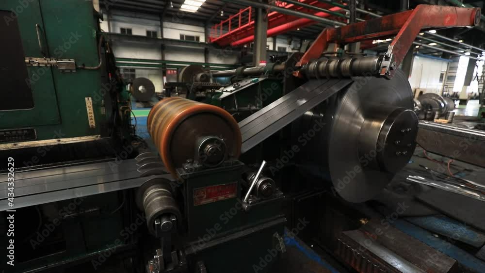 The strip production line is in an iron and steel production company The strip production line is in an iron and steel production company