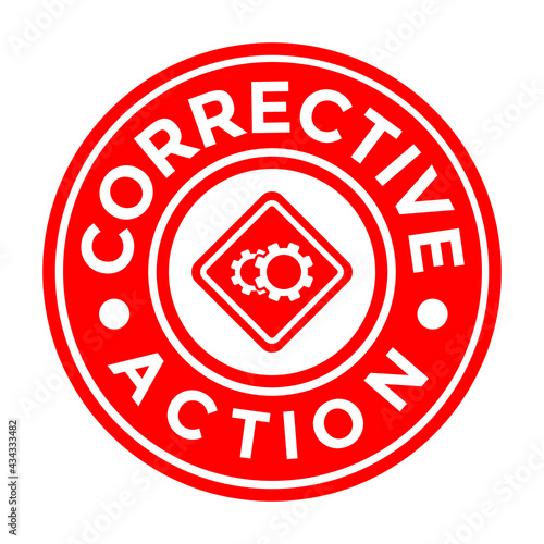 corrective action rubber stamp, vector illustration 