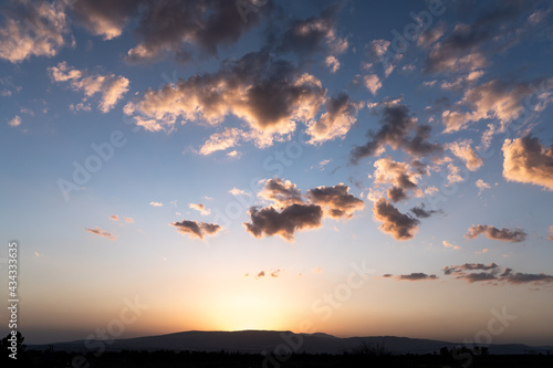 sunset in the clouds