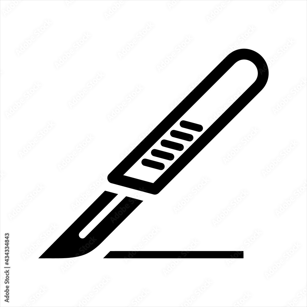 Surgery knife icon, vector and glyph Surgery knife icon, vector and glyph