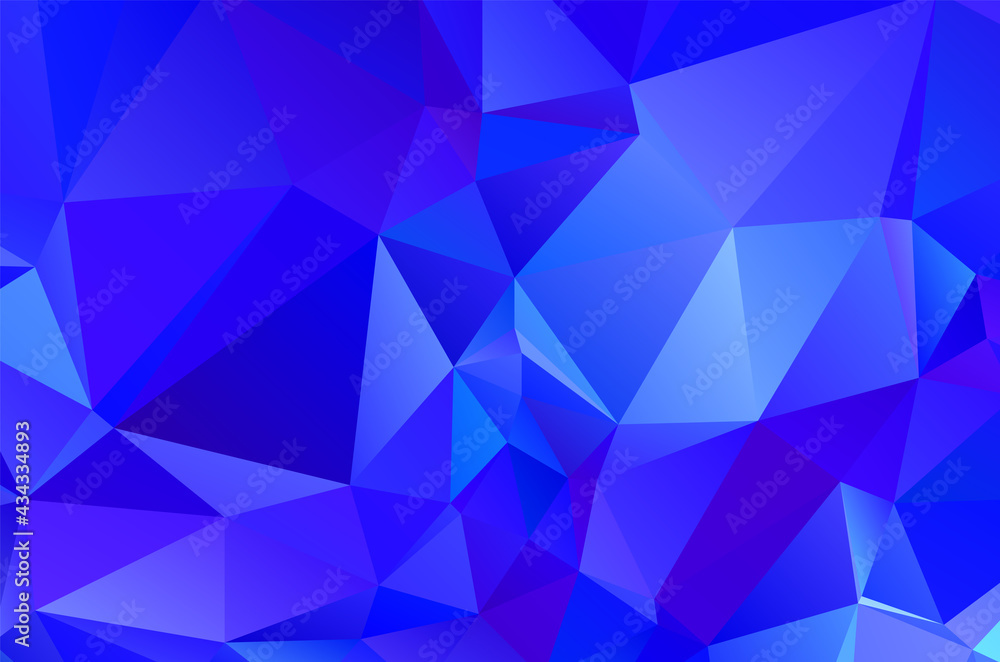 Obraz premium Blue vivid polygonal mosaic background, creative design templates Illustration