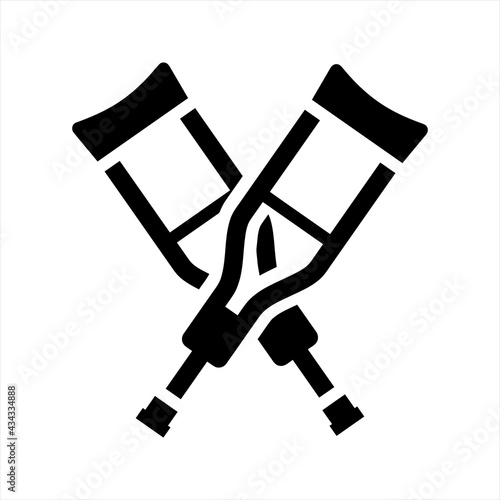 Crutches icon, vector and glyph