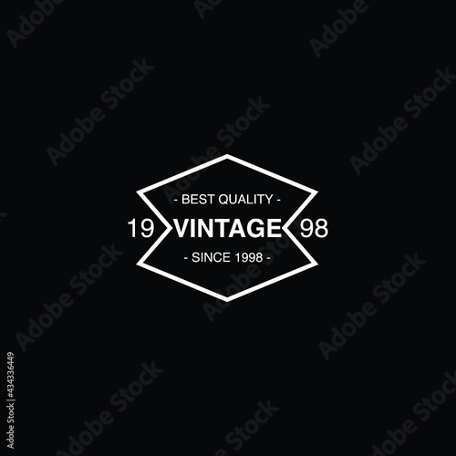 Retro Vintage Insignia Logotype Label or Badge Vector design element business sign template