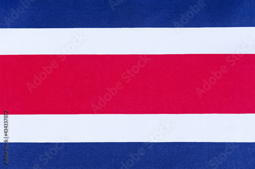 fabric national flag of costa rica close up