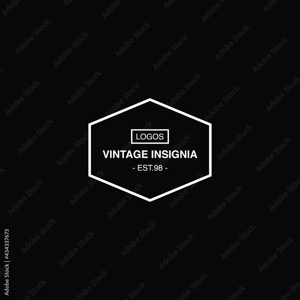 Retro Vintage Insignia, Logotype, Label or Badge Vector design element, business sign template