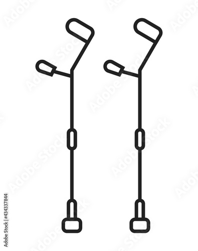 Crunches icon vector. Physical therapy line collection. Prosthetics symbol