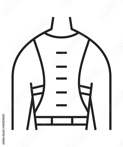Back brace icon. Orthopaedic rehabilitation icon vector. Physical therapy