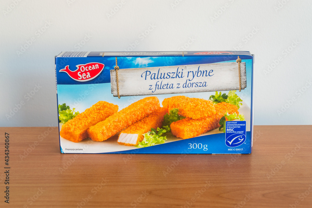 of Gdanski, Adobe made cod | 13, Stock-Foto 2021: Ocean Sea Fish fillet. Pruszcz fingers Poland Stock - May