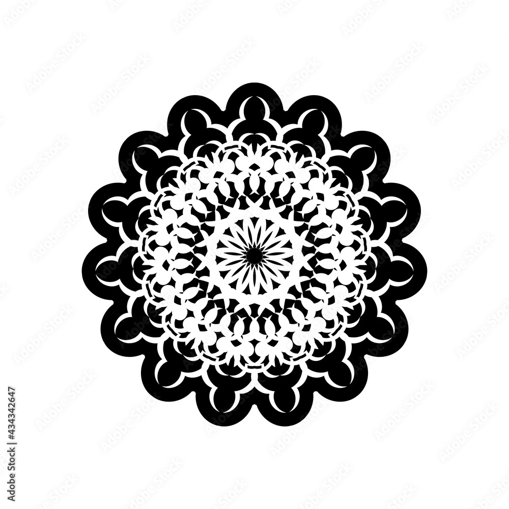 Decorative ornaments in the shape of a flower. Good for menus, tattoos, prints and postcards. Isolated on white background. Vector Decorative ornaments in the shape of a flower. Good for menus, tattoos, prints and postcards. Isolated on white background. Vector