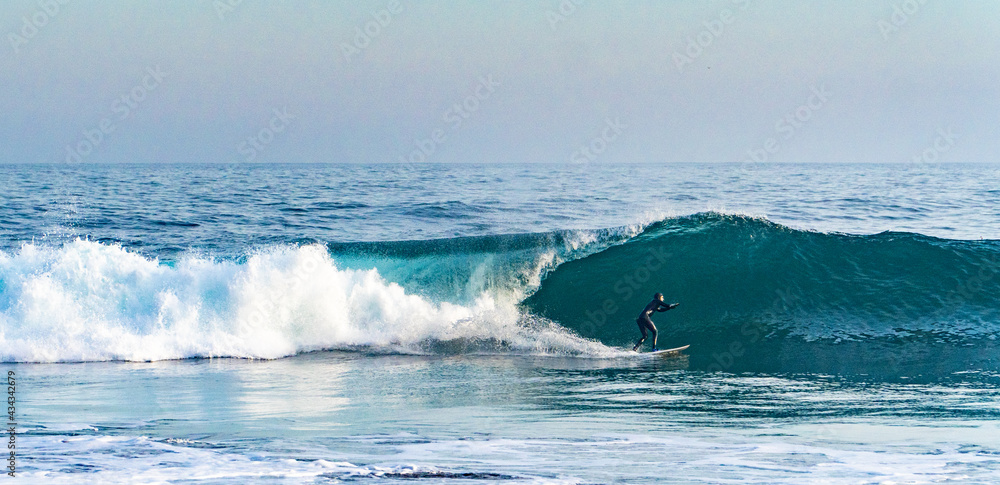 Surfing in Puertecillo, chilean west coast