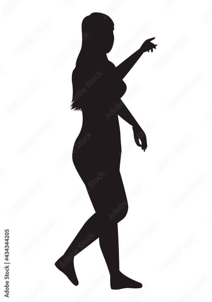 woman walking silhouette