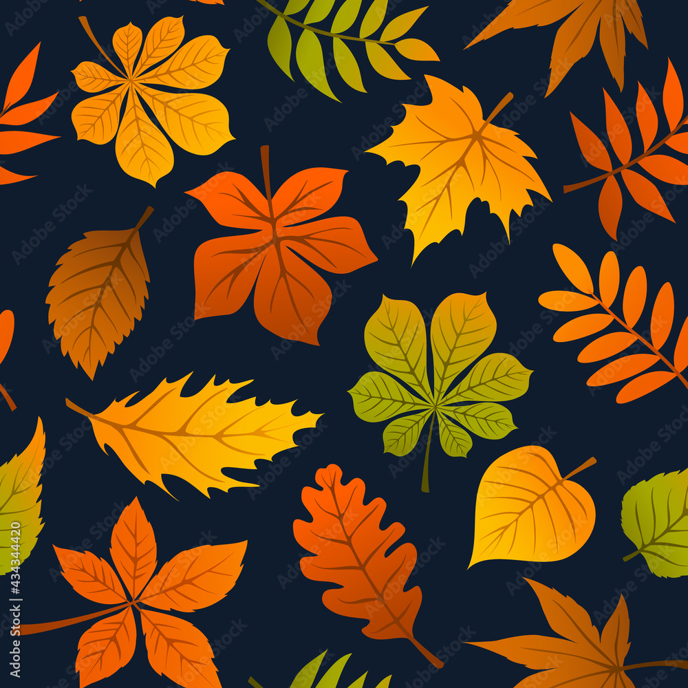 autumn fall leaves seamless pattern autumn fall leaves seamless pattern