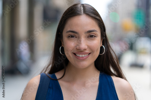Young Latina Hispanic woman smile happy face portrait