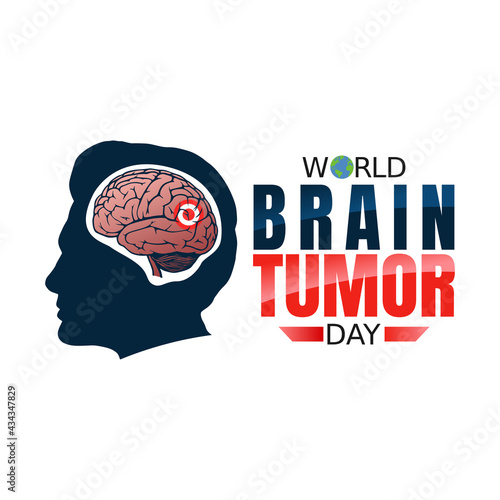 vector graphic of world brain tumor day good for world brain tumor day celebration. flat design. flyer design.flat illustration.