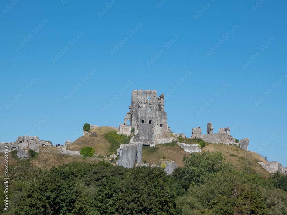 old castle ruins in Dorset England