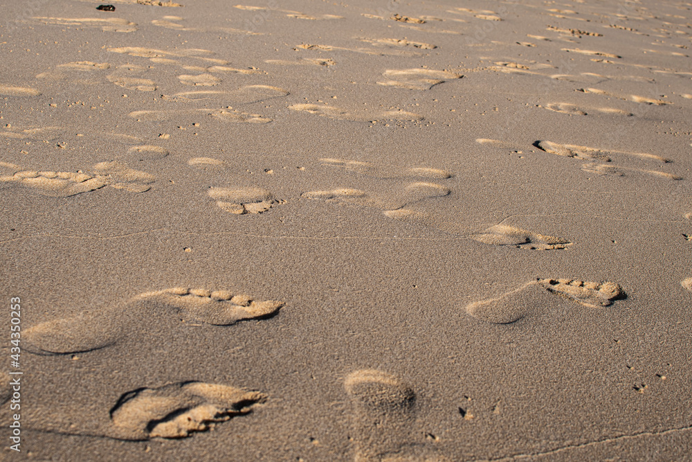 footprints on the sand