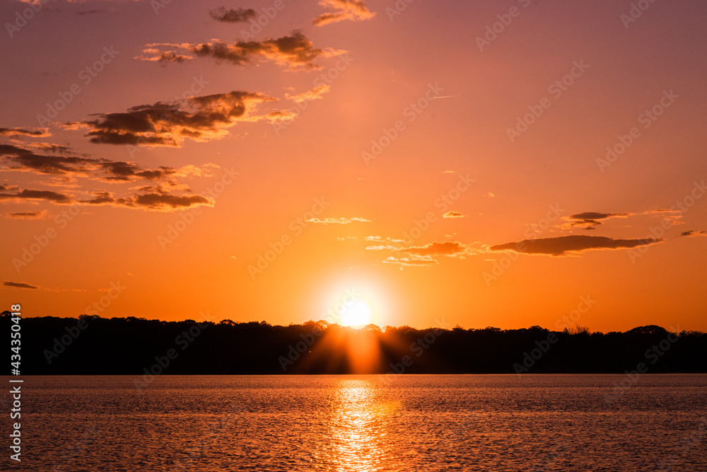 Sunset at the lake. 