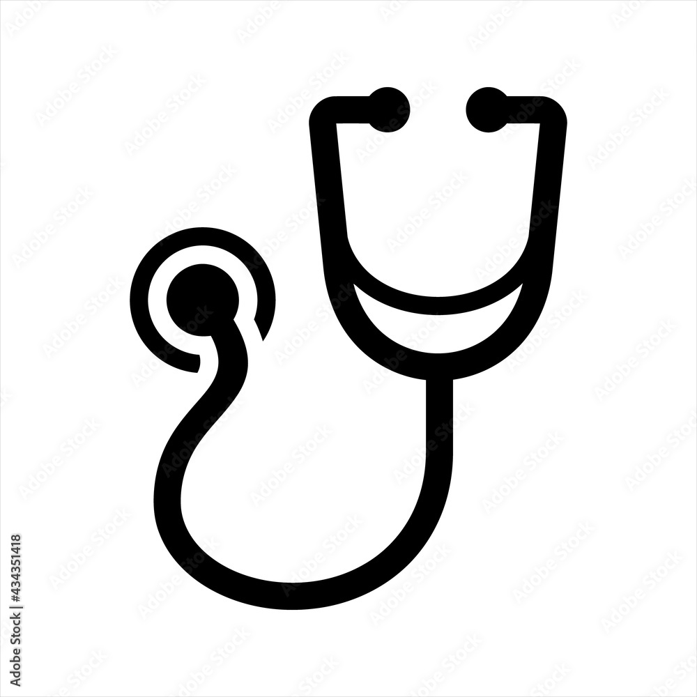 Stethoscope icon, vector and glyph Stethoscope icon, vector and glyph